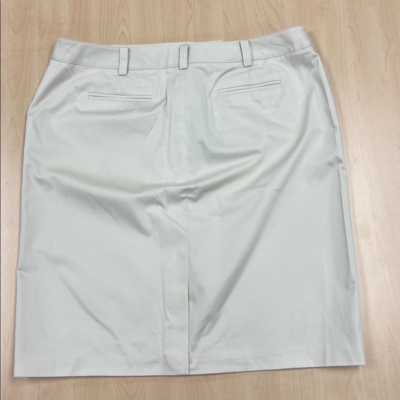 New Brooks Brothers 346 Stretch Light Khaki Chino Neutral Straight Skirt 14 - Picture 6 of 6